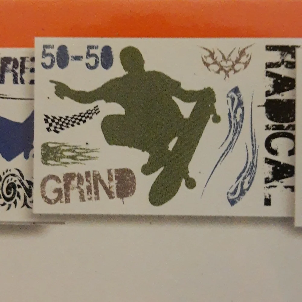 Skateboard Theme Wall Sticker Decals Room Decor, BLUE, 1 PACK